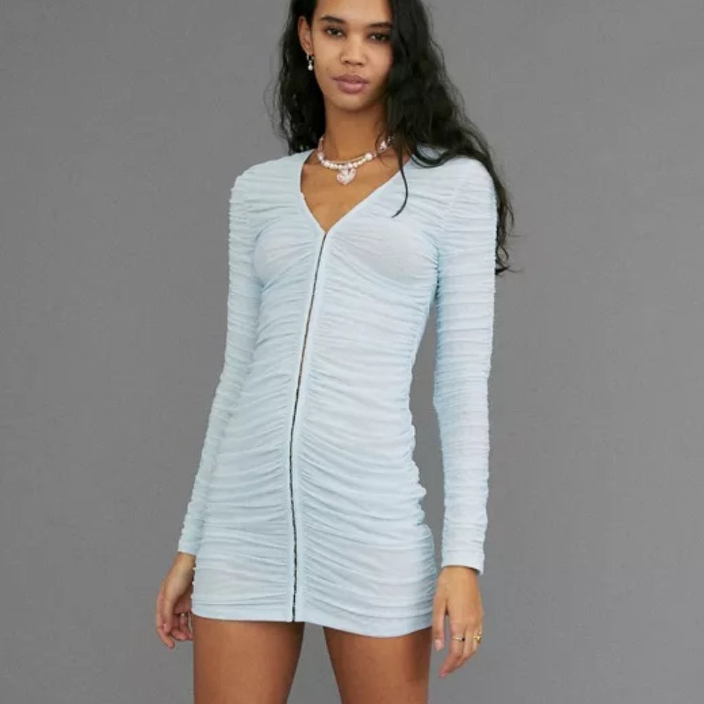 UO Lioness garter mini dress blue XS NWT
